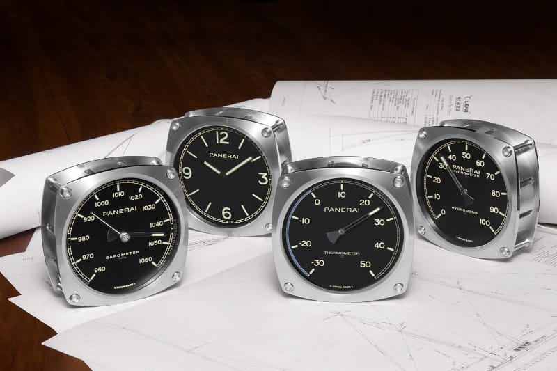 Panerai Barom tre hygrom tre thermom tre et horloge murale