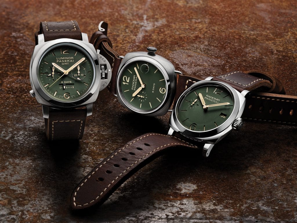 Panerai crée trois modèles exclusifs aux cadrans verts