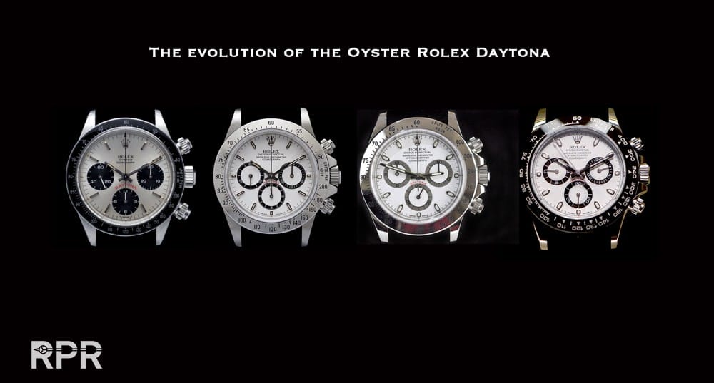 Evolution des Rolex Daytona - Source Rolex Passion Report
