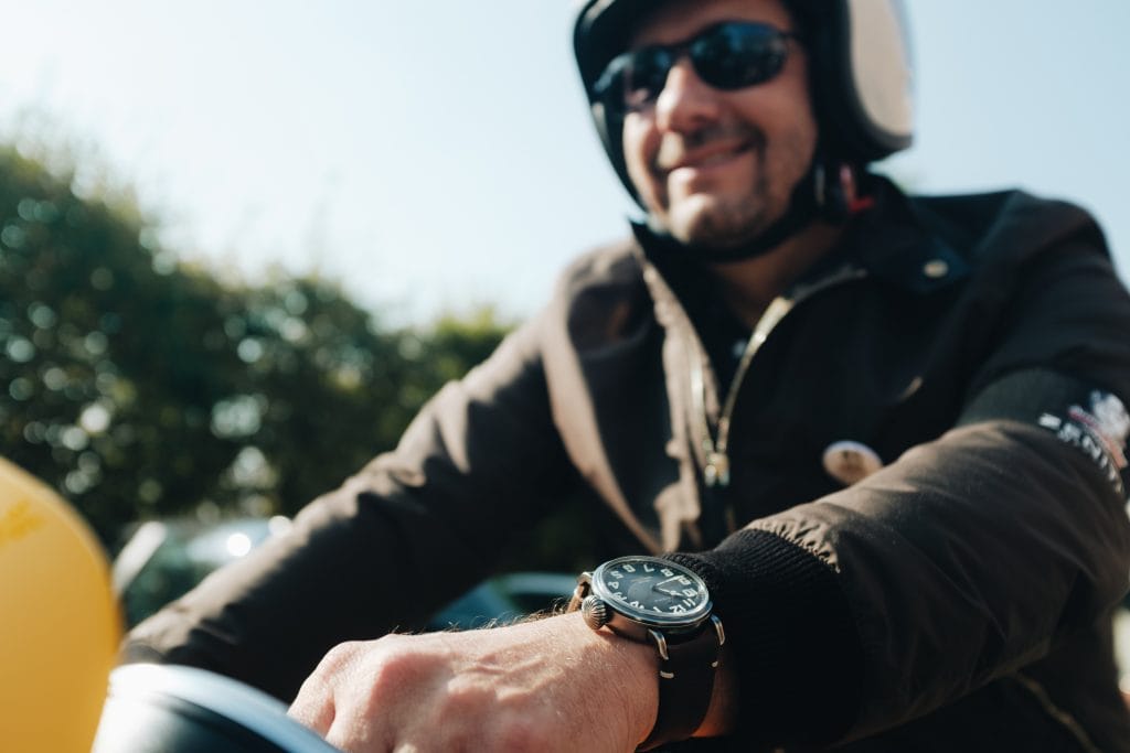 Julien Tornare, biker à l'occasion du Distinguished Gentleman's Ride