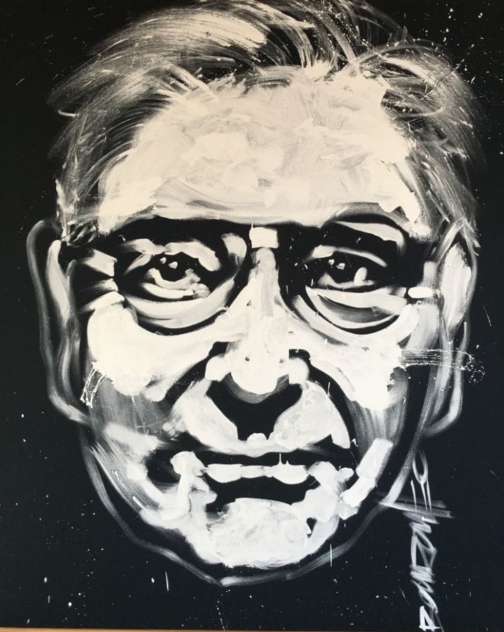 Portrait de Roger Dubuis se trouvant dans l'entrée de la Manufacture