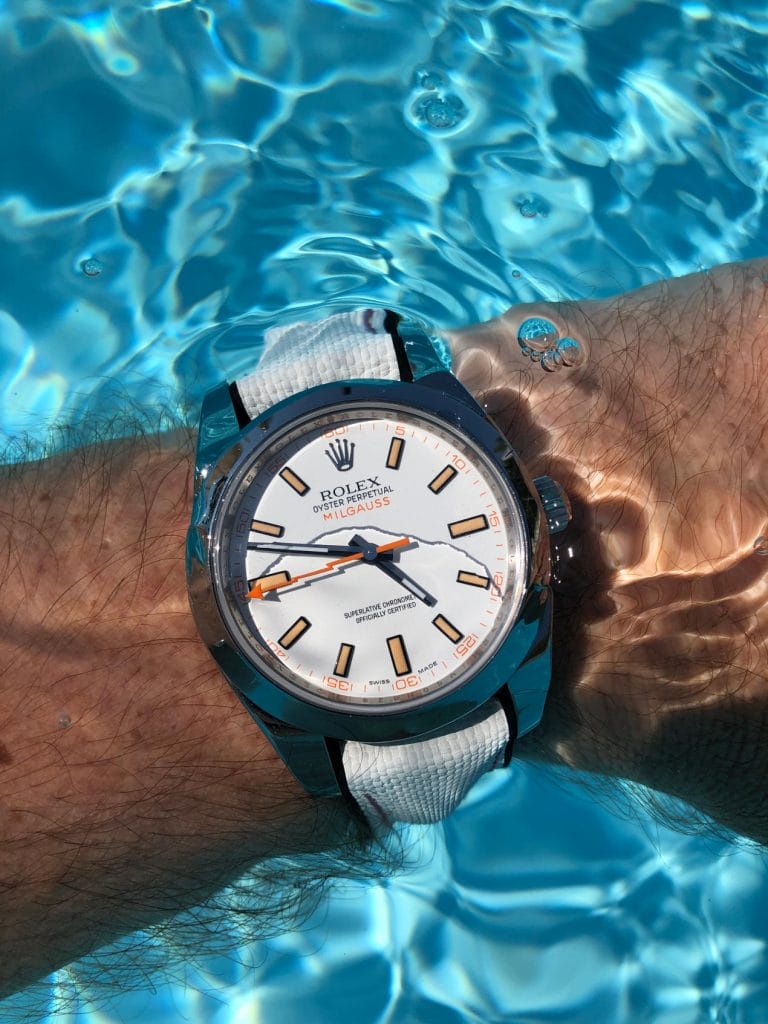 I-Unique caoutchouc blanc sur Rolex Milgauss