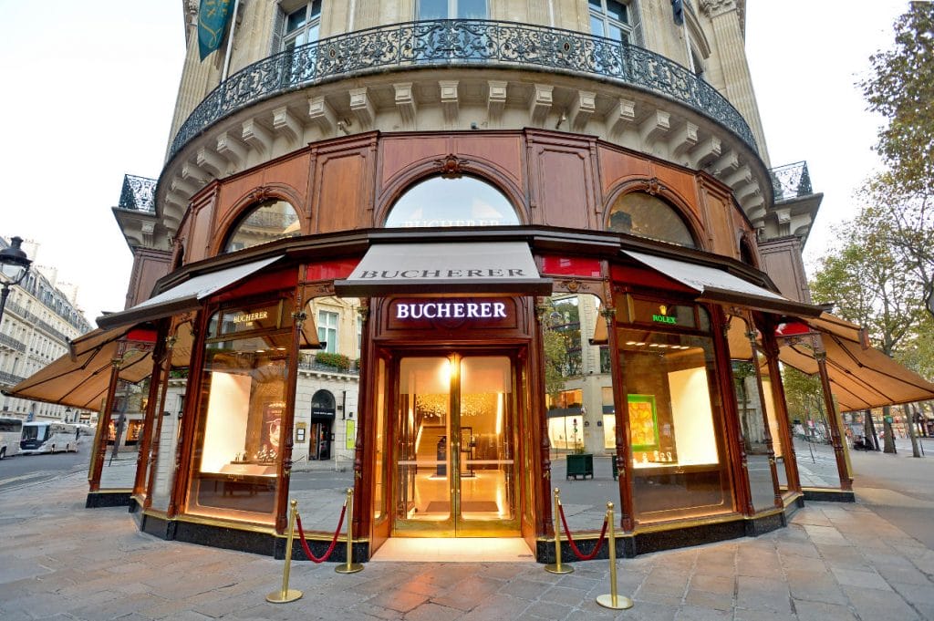 Après la boutique historique de Lucerne, la boutique de Paris, joyau du groupe Bucherer.