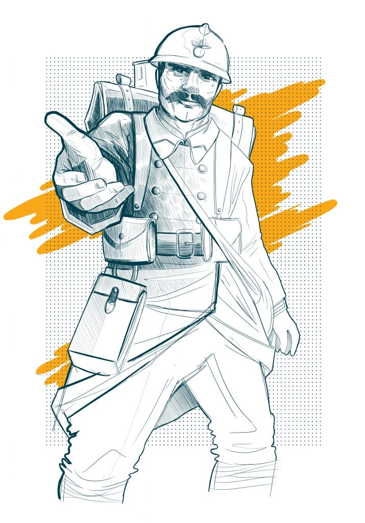 La montre des poilus à été la source d'inspiration de la 1ère création de Riskers.