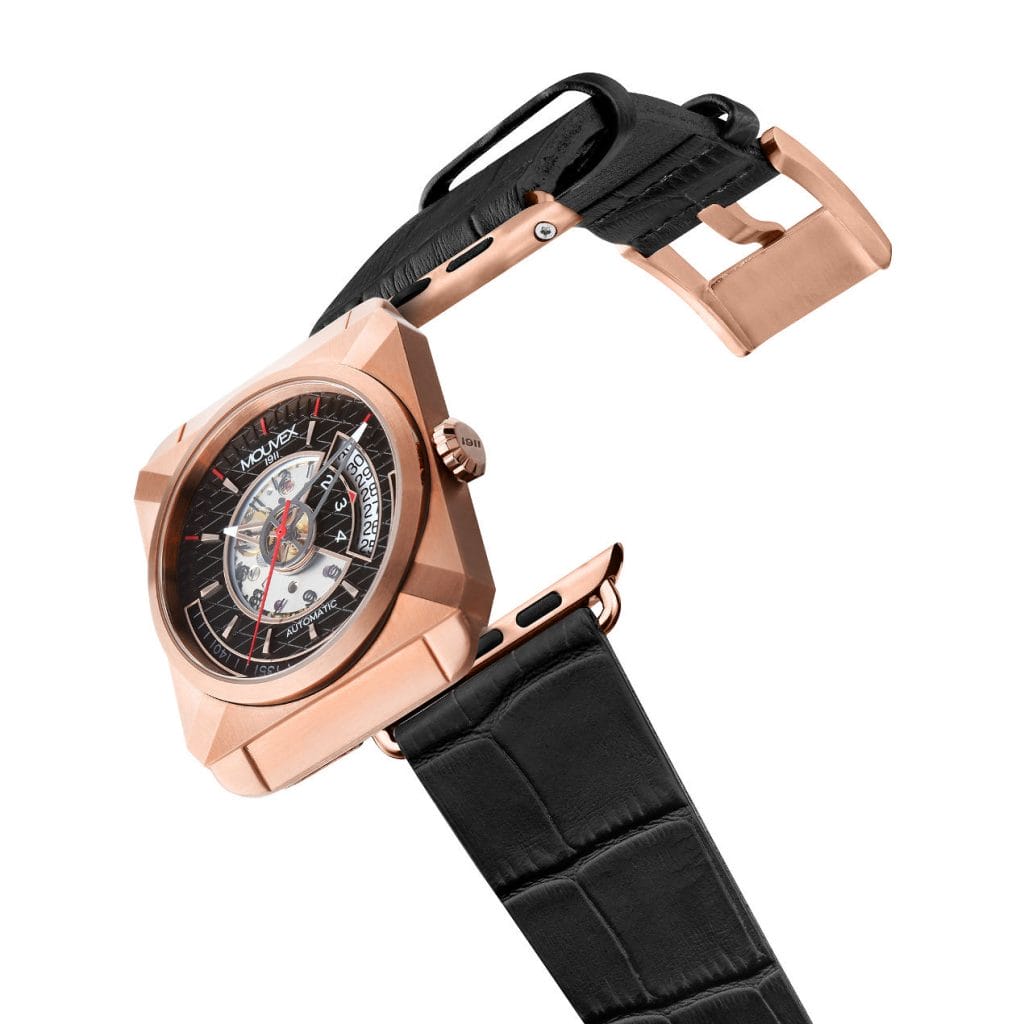 La montre Mouvex 1911 existe en traitement PVD or rose