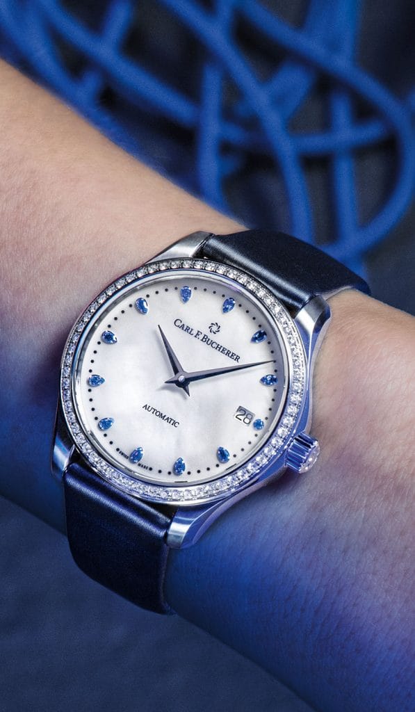 Carl F. Bucherer Manero Autodate Bucherer Blue au poignet