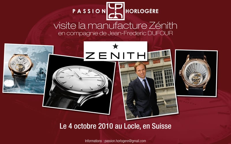 Visite de la manufacture ZENITH Passion Horlog re