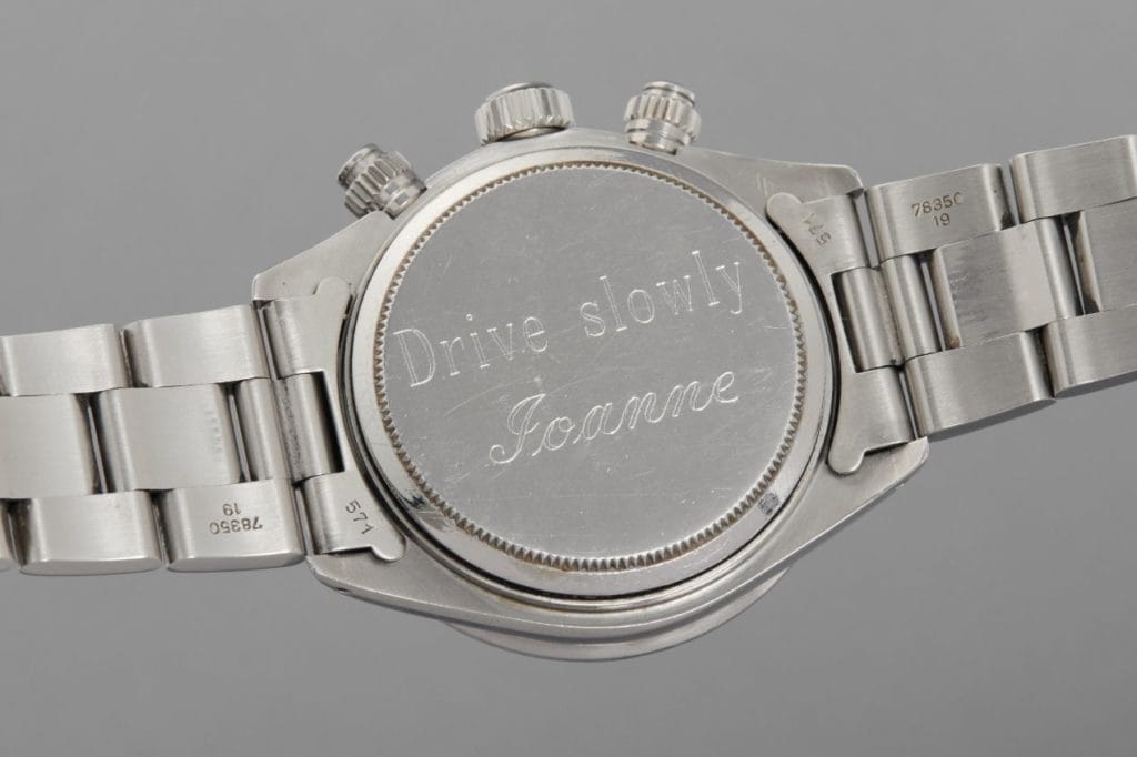 Une des inscriptions les plus célèbres sur une montre