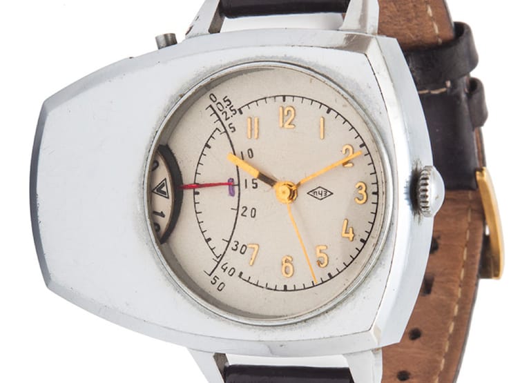 La Raketa originelle équipée d'un compteur Geiger