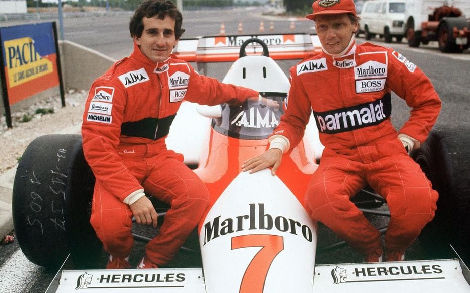 Alain Prost et Niki Lauda, deux immenses pilotes de Formule 1
