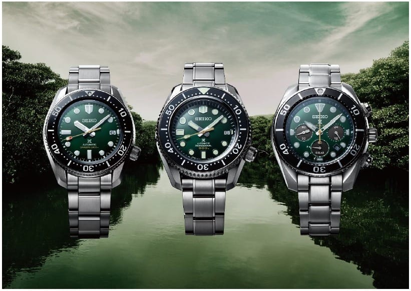Les montres de plongée Prospex inspirées par l'île d'Iriomote. SPB207, SLA047, SSC807.