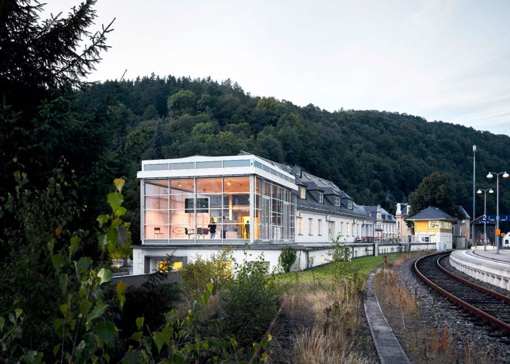 La Manufacture Nomos est située dans l'ancienne gare de Glashütte