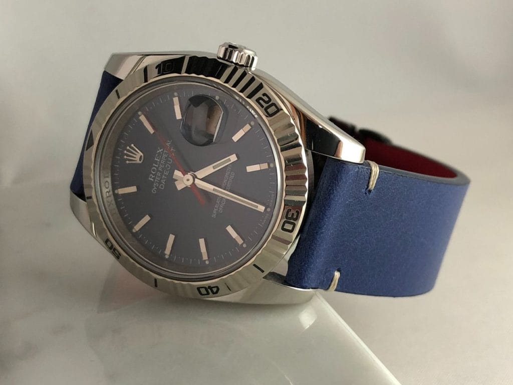 Une association haute en couleurs - Le Bleu sur Rolex Turn-O-Graph