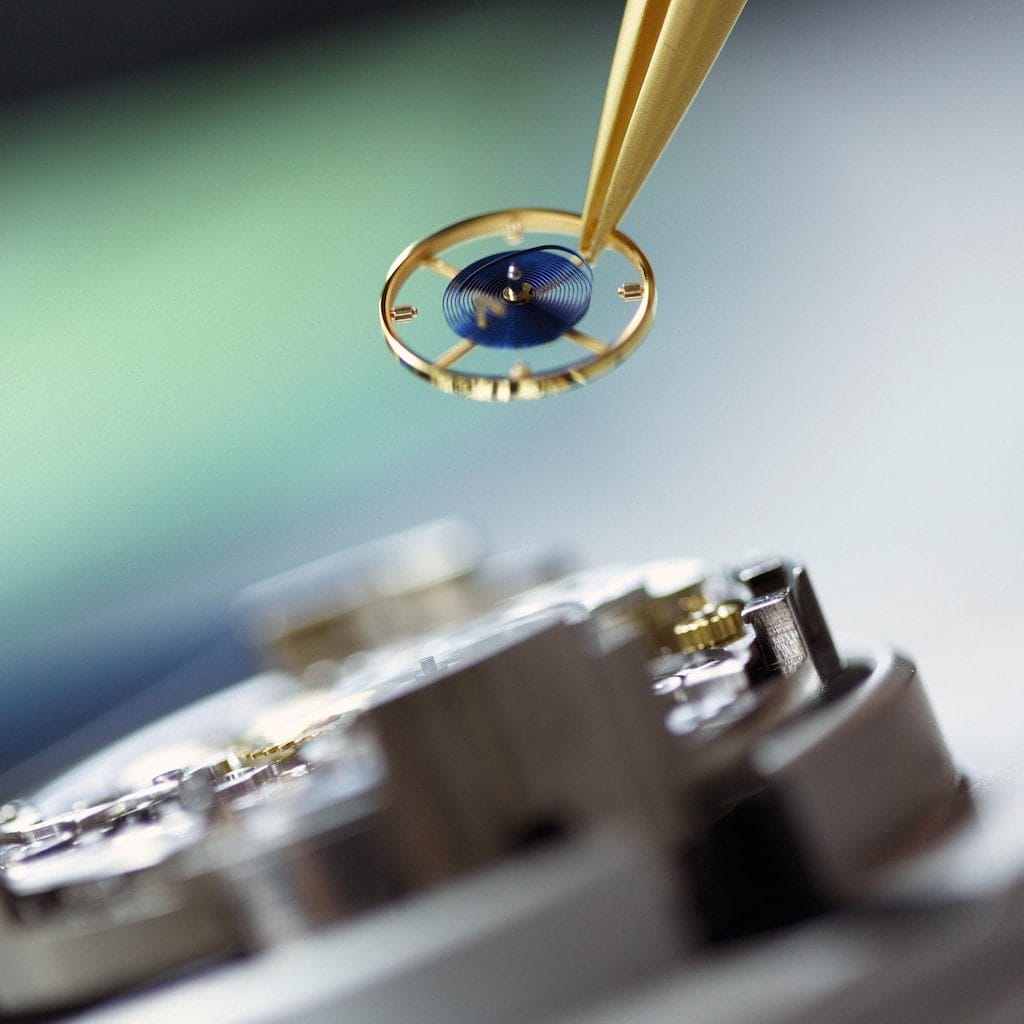Le balancier Rolex équipé de ses 4 vis microstella