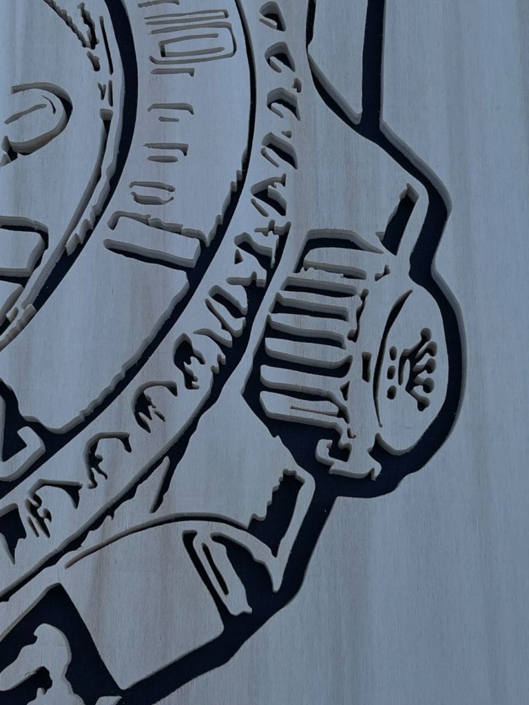 Le résultat de ce travail de découpe de précision