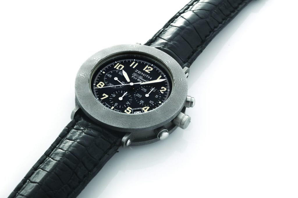 Joël Duval vouait une passion à la marque Zenith dont il possédait des modèles uniques. Lot 115