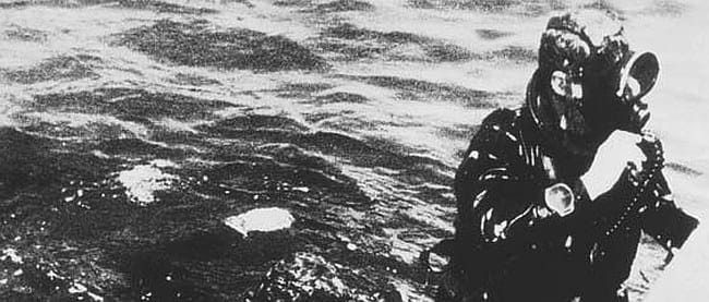 Plongeur italien équipé d'une Panerai