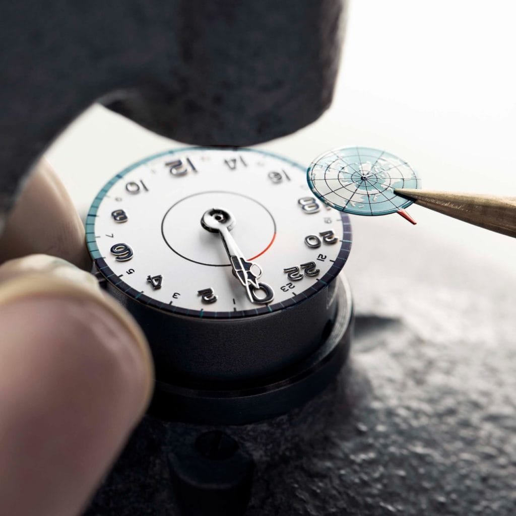 Le disque central des secondes