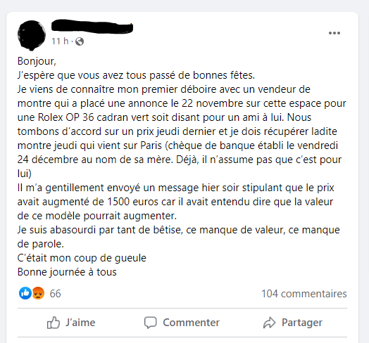 Témoignage de la victime