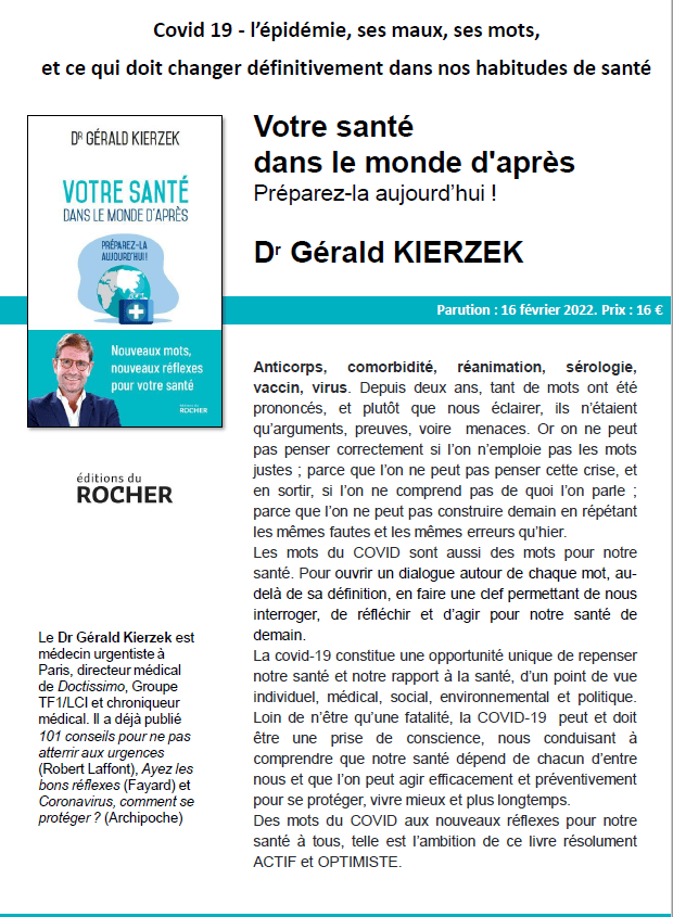 Les conseils du professionnel de santé, en kiosque dés le 16 février prochain !