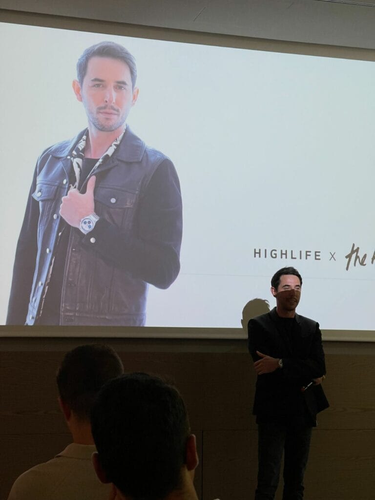 The Avener présentant son partenariat avec Frederique Constant.