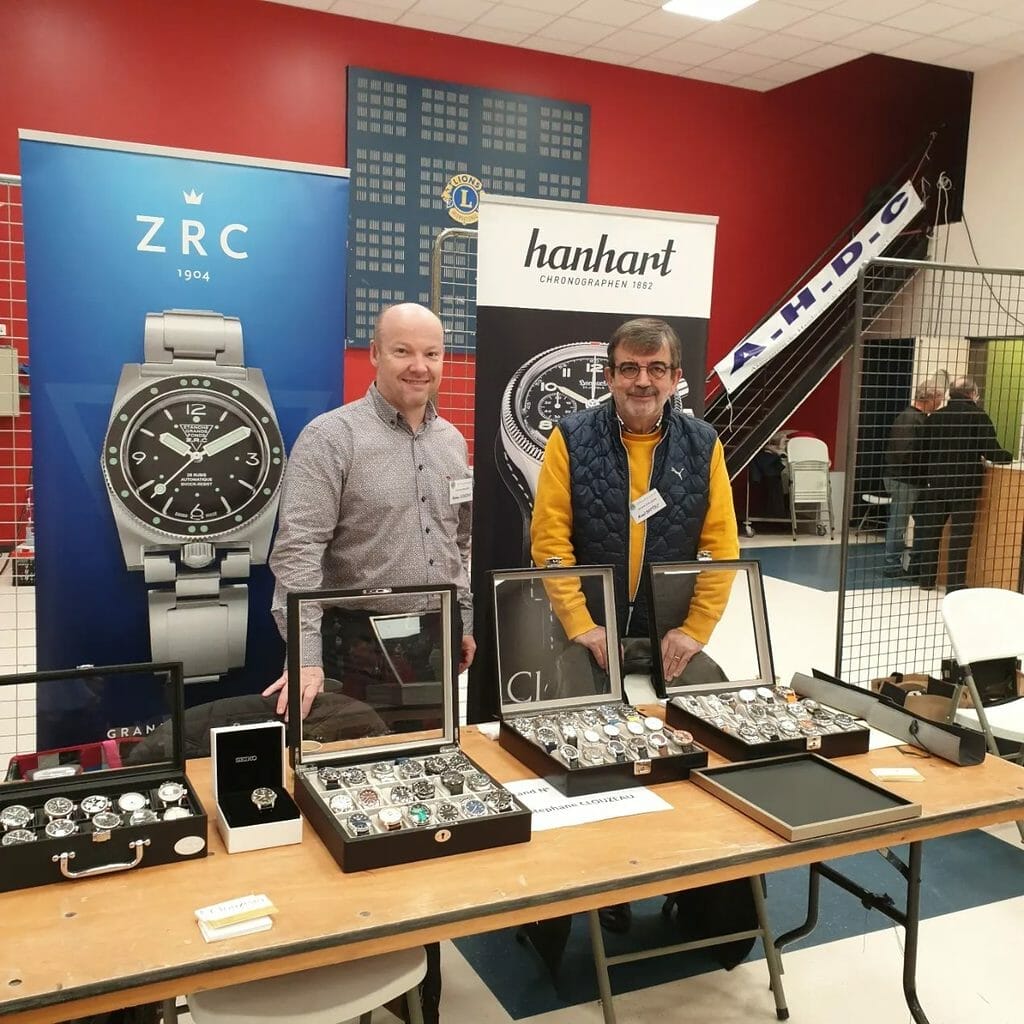 Stéphane Clouzeau sur une bourse horlogère.