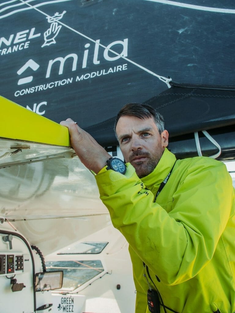 Aurélien Ducroz et sa Newport Carbone Titane au poignet.