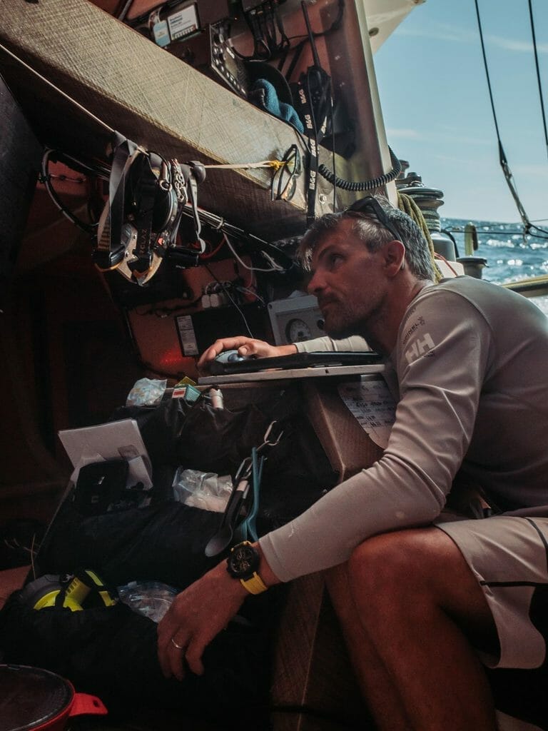 Aurélien Ducroz et sa Newport Carbone Titane au poignet.