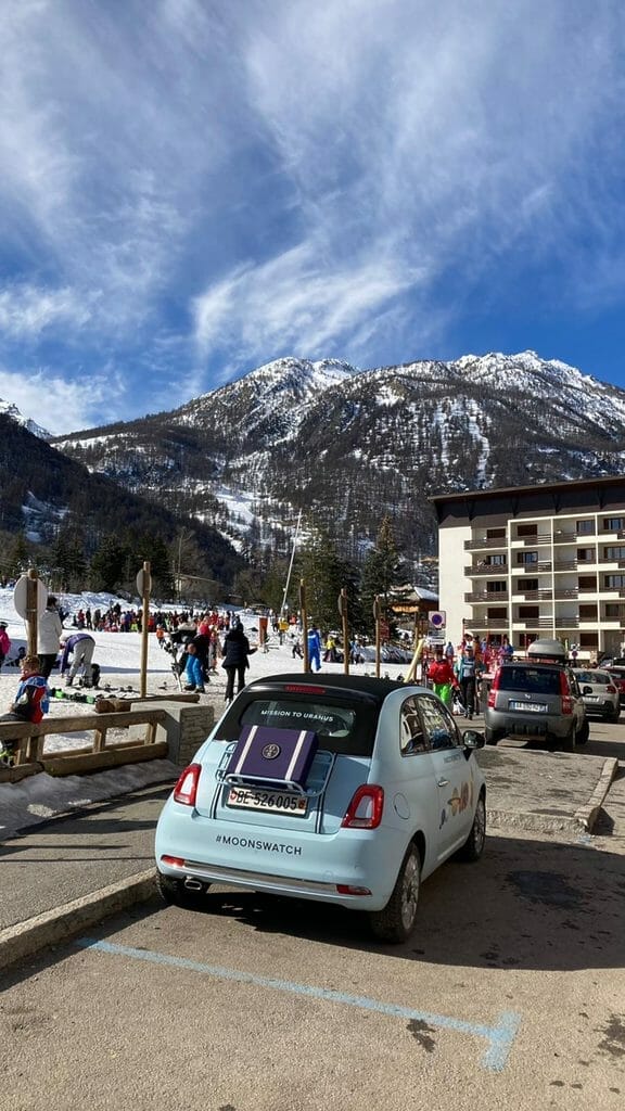 La Fiat 500 qui fait le tour des stations de ski