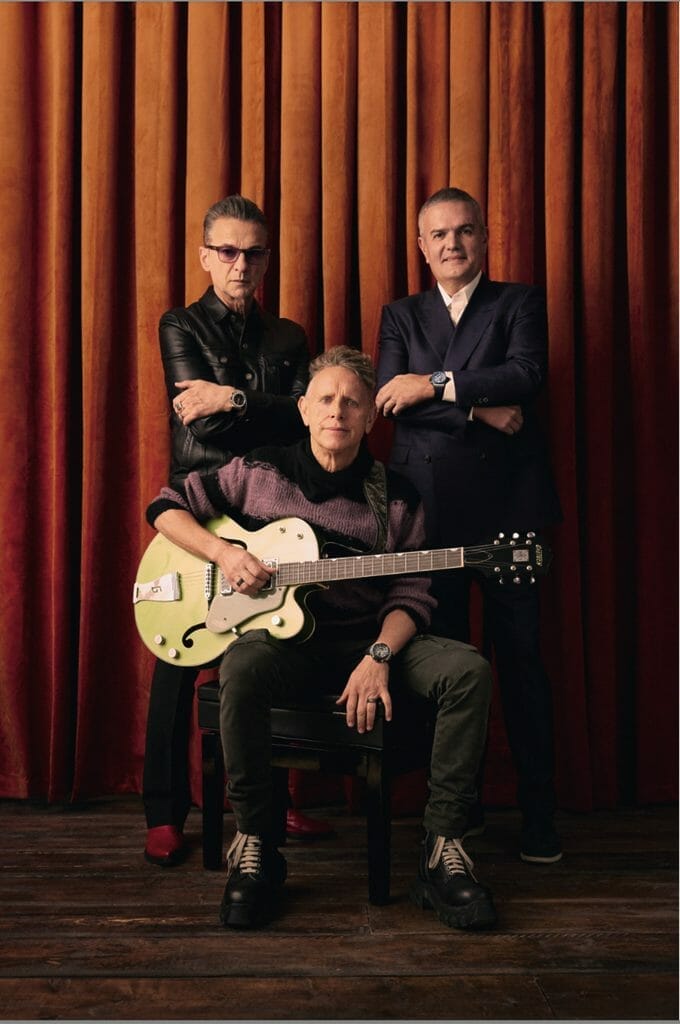 Le groupe Depeche Mode accompagné de Ricardo Guadalupe, le CEO de Hublot. 