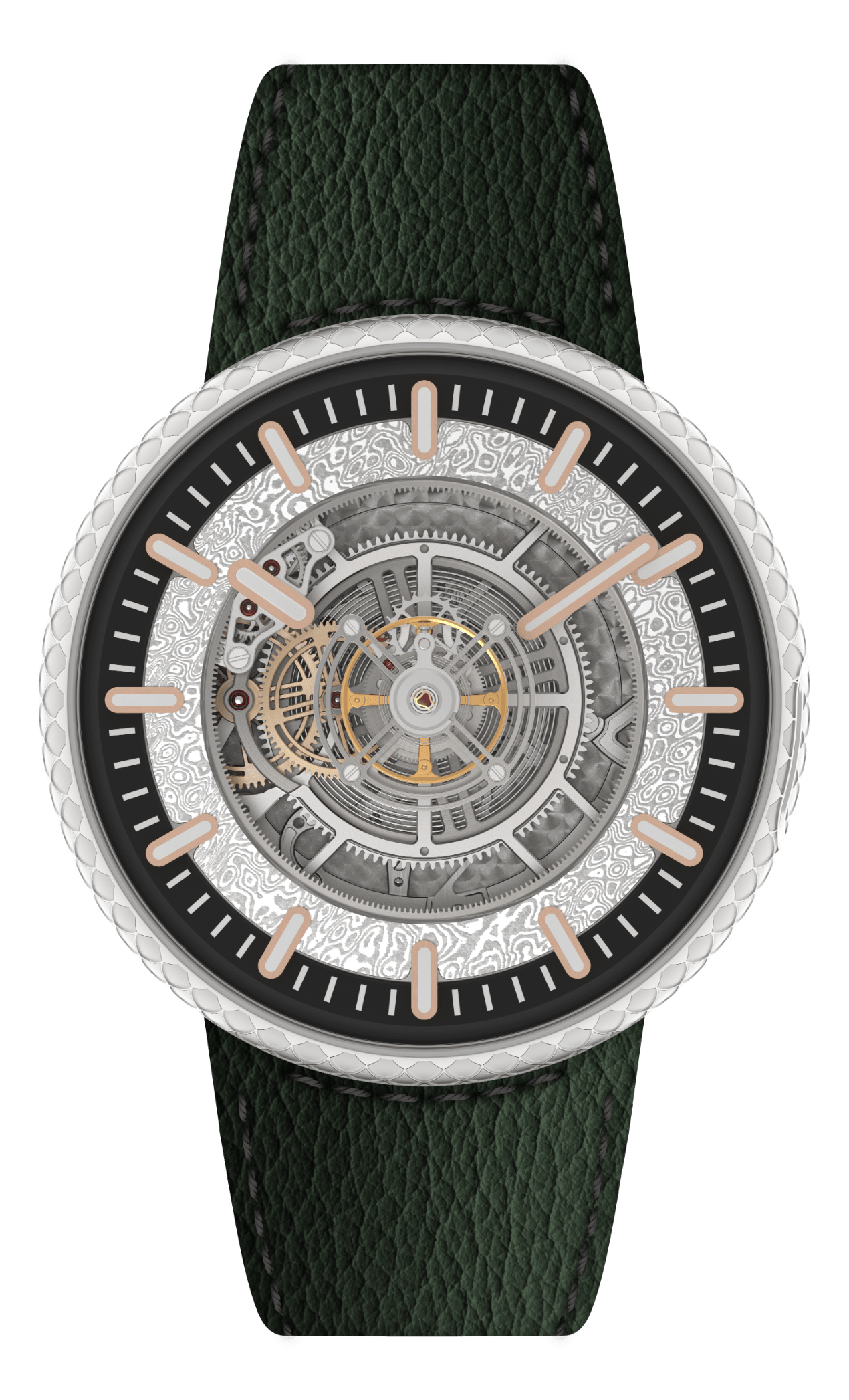Montre Kross Studio X Games of Thrones avec son bracelet vert foncé 