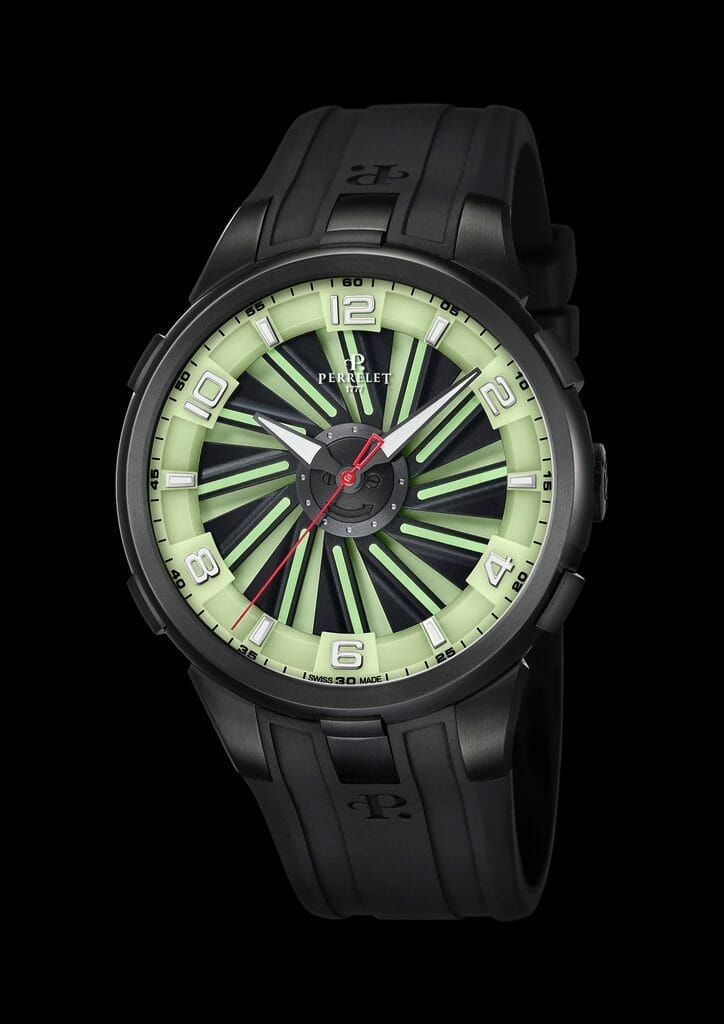 La montre Turbine Full Lum de Perrelet.