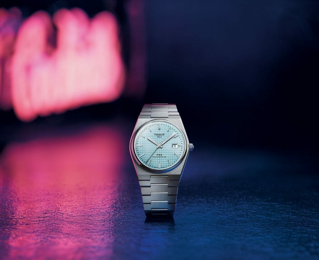 Tissot PRX bleu glacier dite "Tiffany"