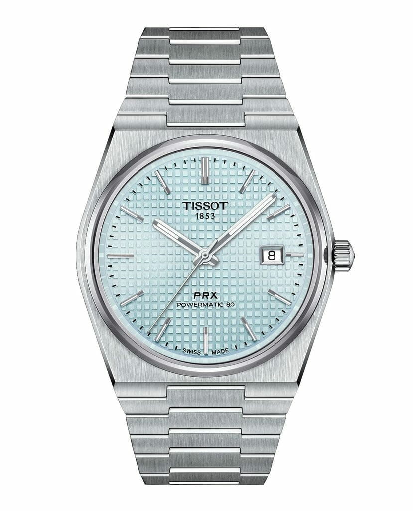 Tissot PRX bleu glacier dite "Tiffany"