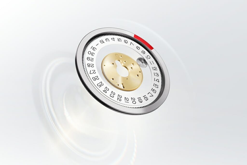 Calendrier annuel Saros équipant la Rolex Sky Dweller.