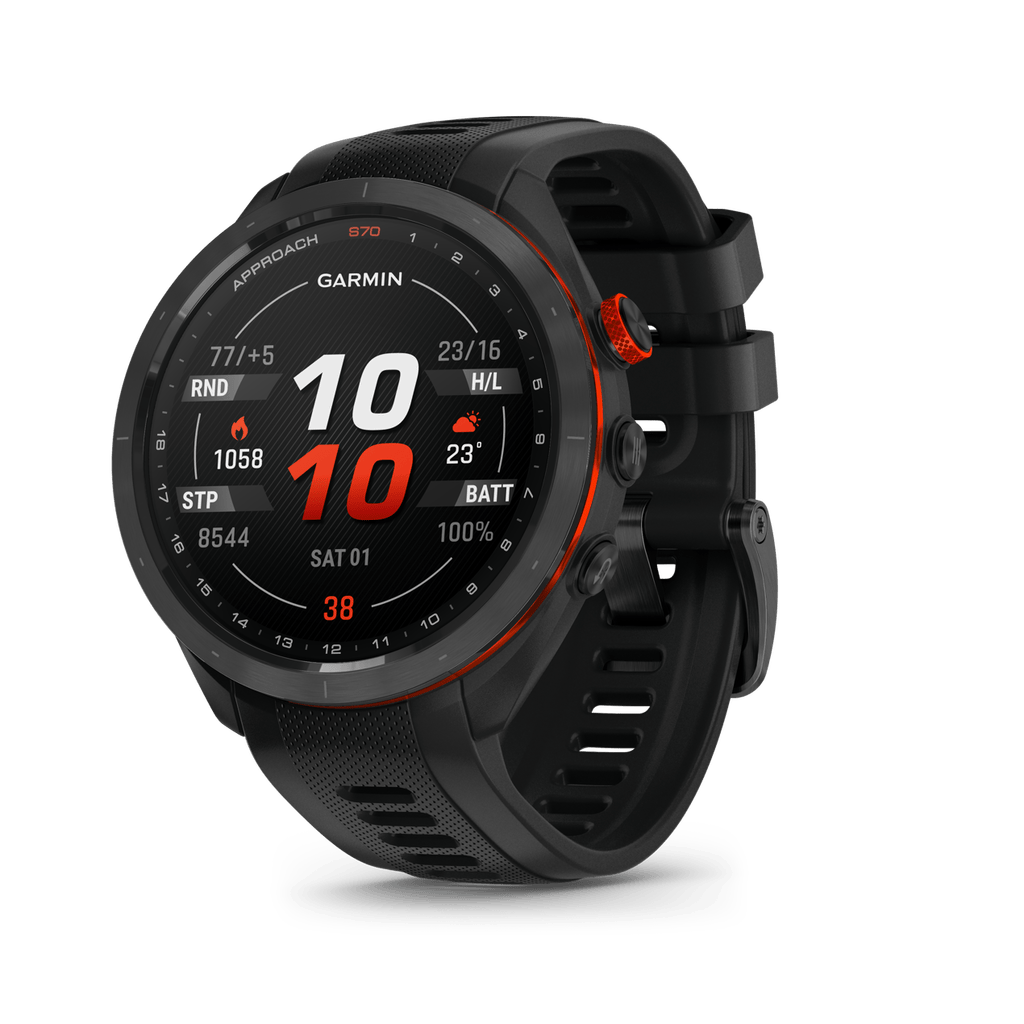 La montre est équipée de fonctionnalités complètes de suivi de santé afin d'améliorer la performance du joueur sur le parcours.