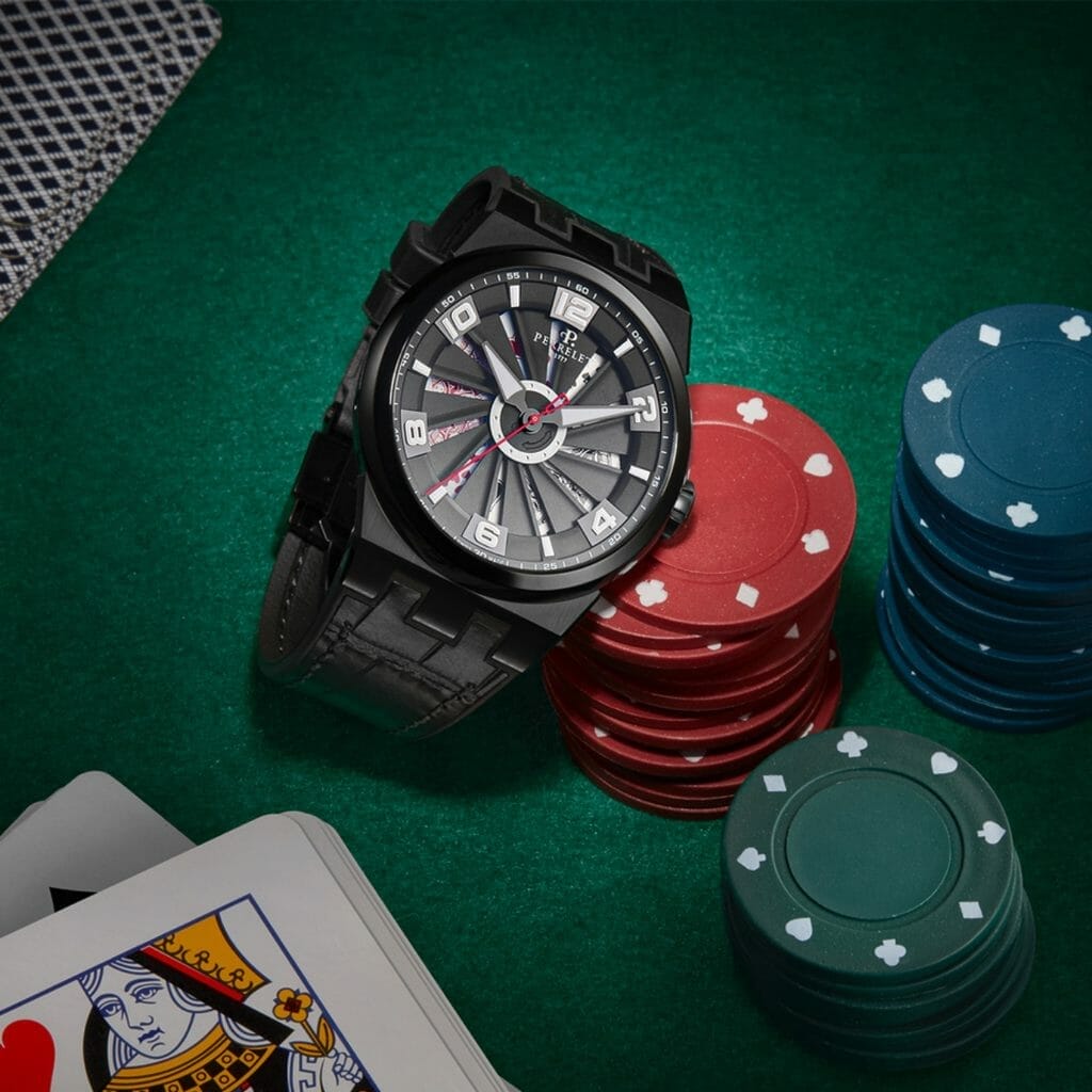 La montre Turbine Poker de Perrelet.