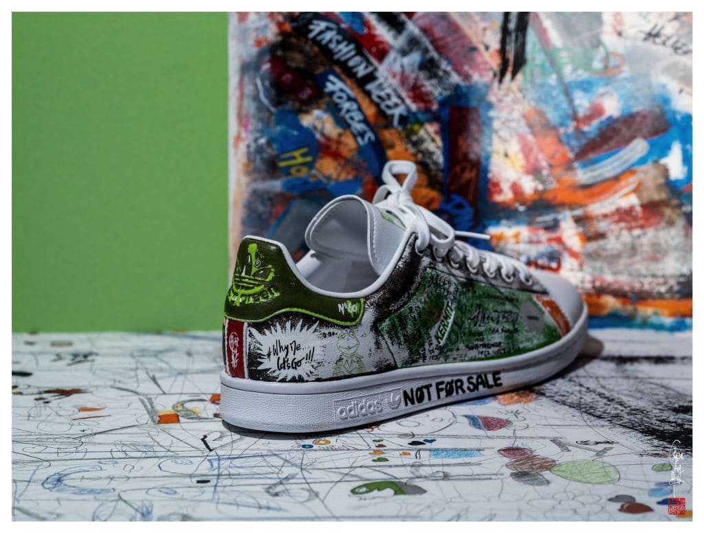 Adidas Stan Smith Kermit personnalisée par CharlyHO