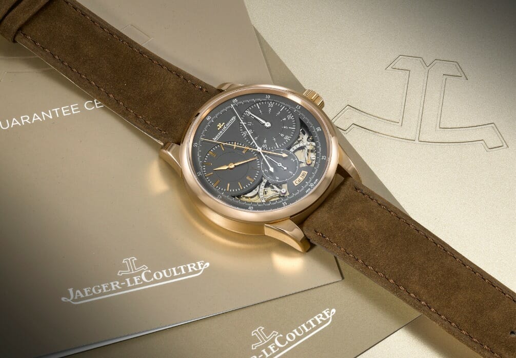 Jaeger-LeCoultre Duomètre Chronographe adjugé chez Christie's à 25 200 € en mai 2023.