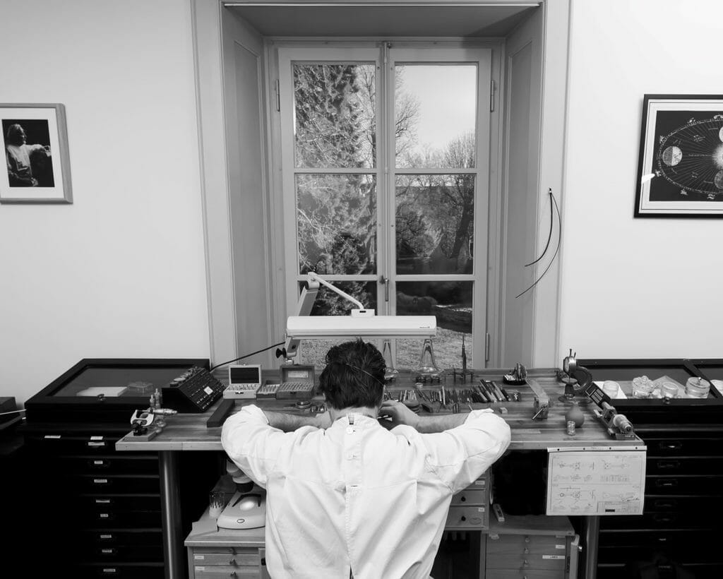 Hervé Schlüchter dans son atelier.