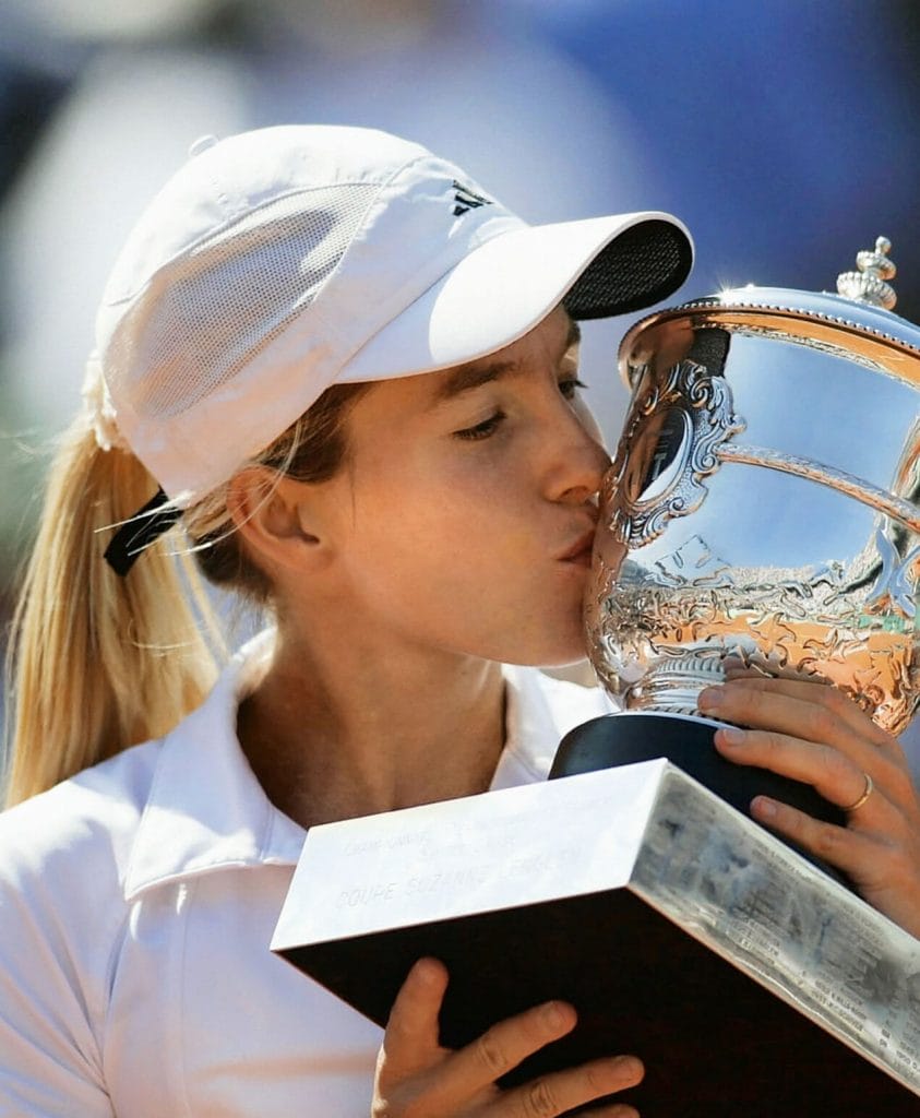 Justine Hénin a remporté les éditions 2003, 2005, 2006, 2007 de Roland-Garros.