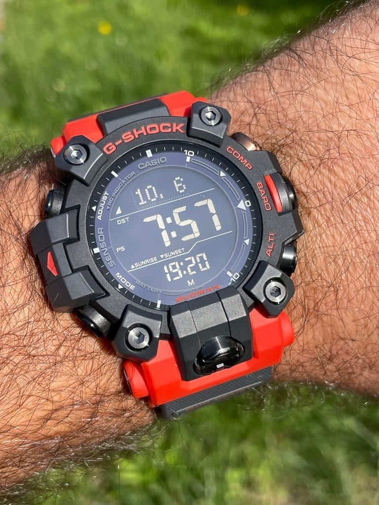 Indication de l'heure de lever et de coucher de soleil sur la G-SHOCK Mudman GW-9500-1A4