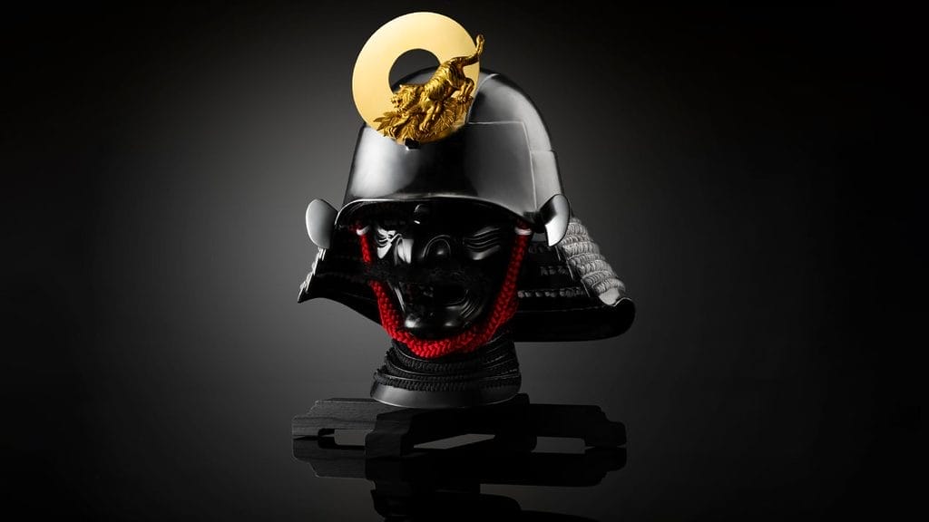 Casque Kabuto, le casque des guerriers samouraï, acquis auprès de Suzukine Yuzan.
