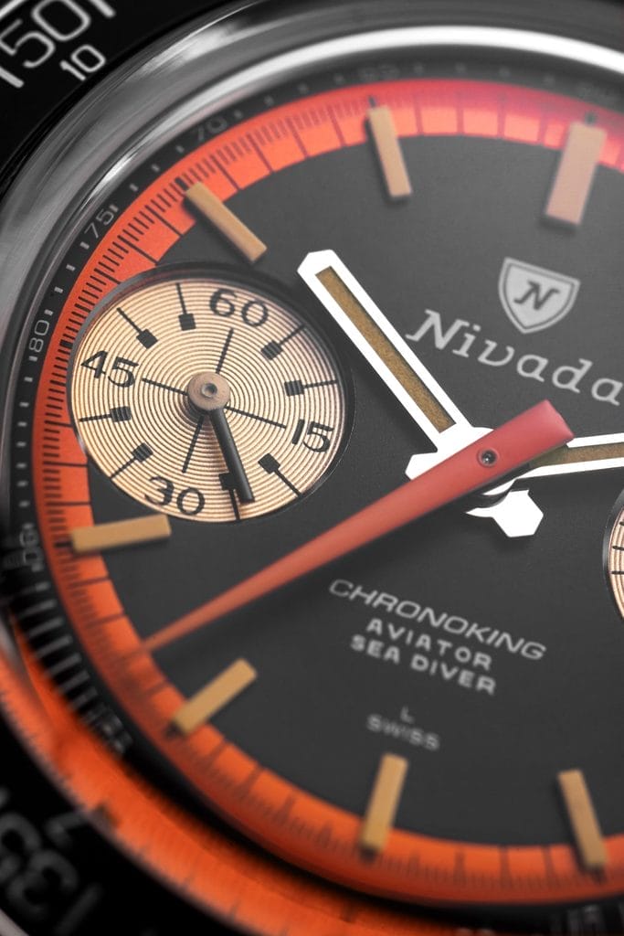 Nivada Grenchen Chronoking « Paul Newman » Orange