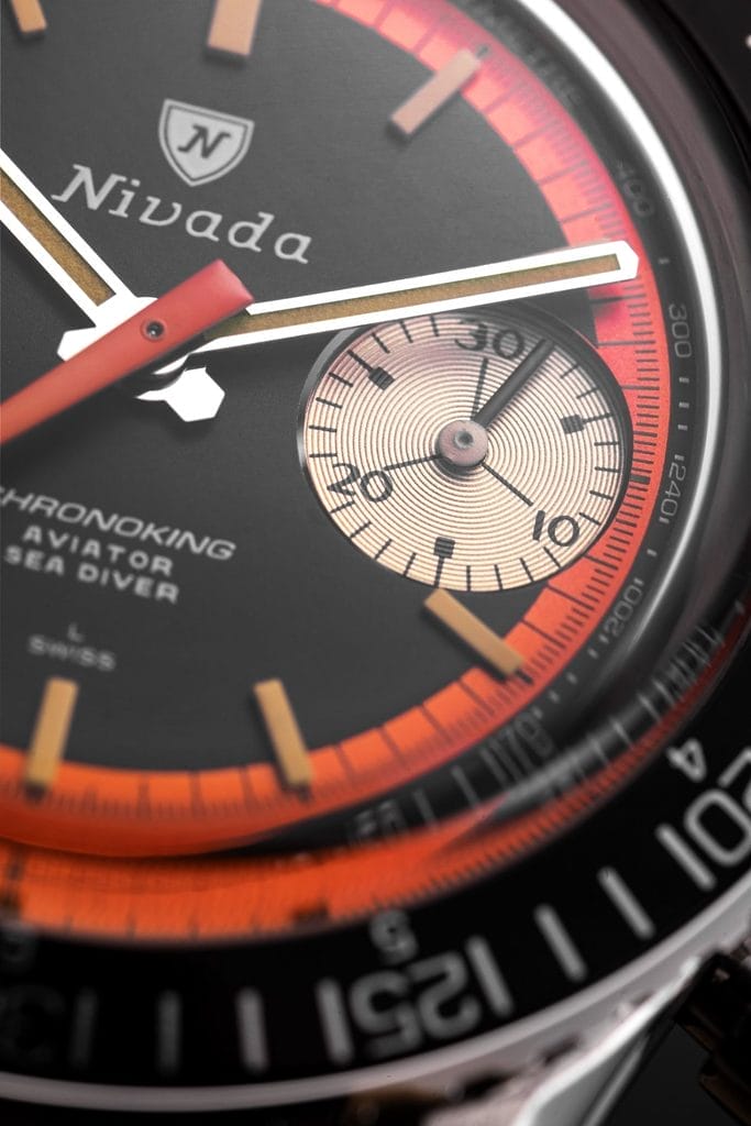 Nivada Grenchen Chronoking « Paul Newman » Orange