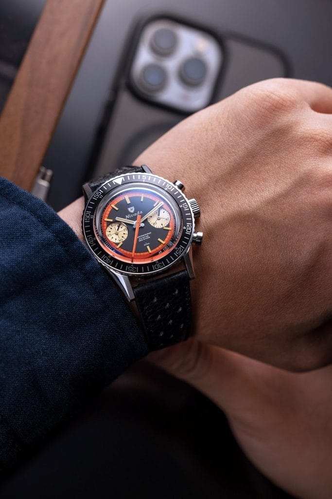 Nivada Grenchen Chronoking « Paul Newman » Orange