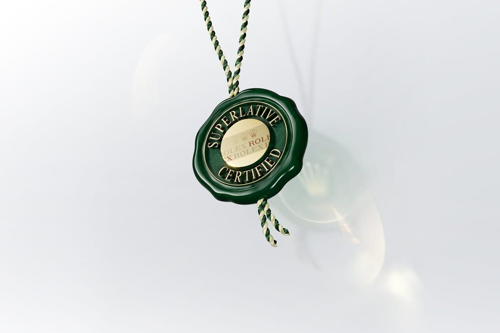 Cachet Rolex attestant de la certification Superlative Chronometer