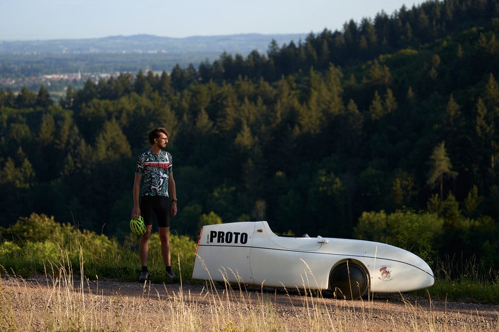 Le vélomobile de Simon Boddaërt - Photo Alexandre Tarall