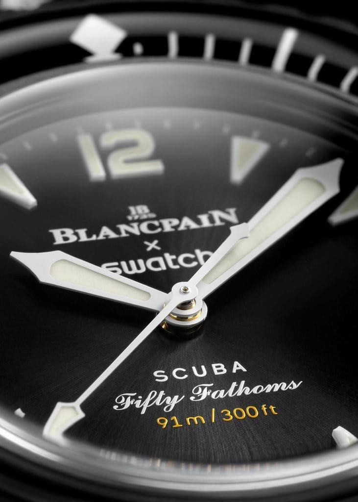 Cadran de la Blancpain x Swatch Ocean of Storms