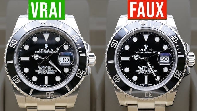 Photo d'illustration - Vraie et fausse Rolex Submariner - Source chaîne Youtube de Business Montres